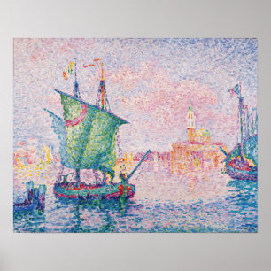 Poster Paul Signac - Veneza, A Nuvem Rosa