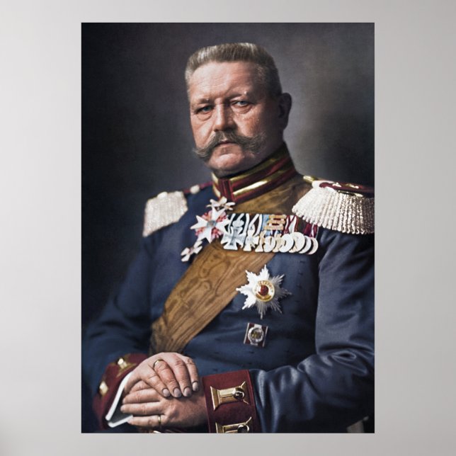 Poster Paul von Hindenburg 1914 Colorizado (Frente)