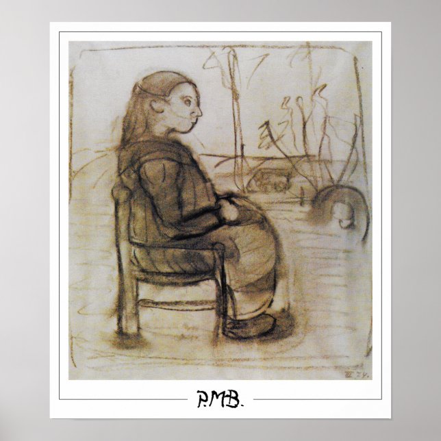 Poster Paula Modersohn-Becker Zedign Cartaz de Arte #105 (Frente)