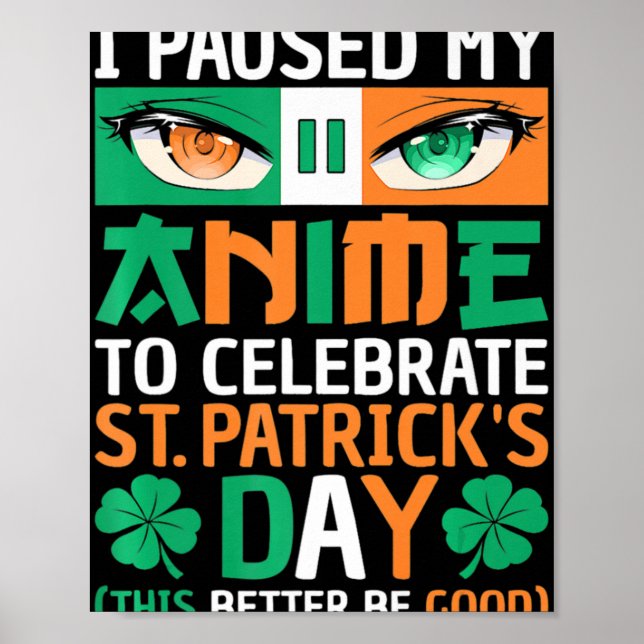 Poster Pausei Meu Anime Para Comemorar A Diversão De Dia  (Frente)