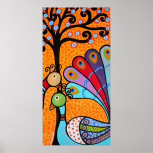 PÓSTER PAVÃO ABSTRATO