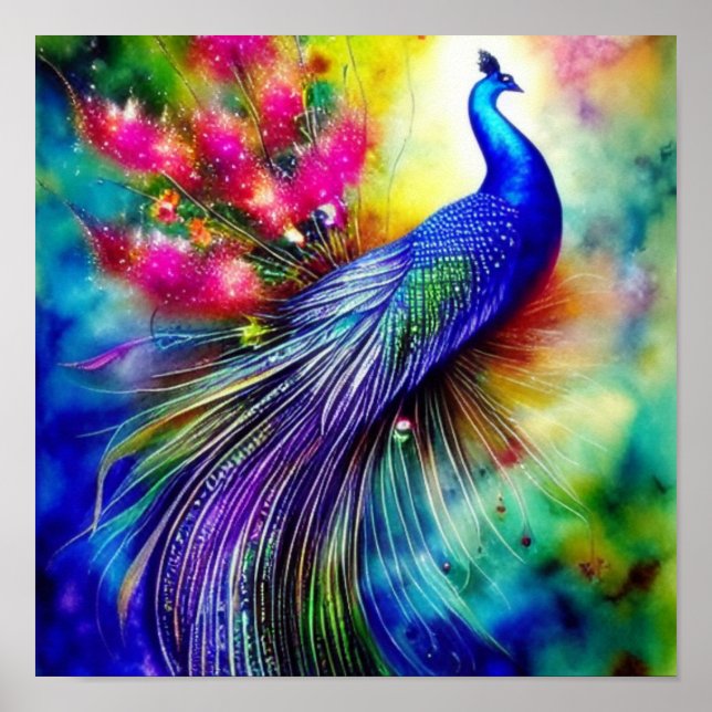 Poster Pavão brilhante   (Frente)