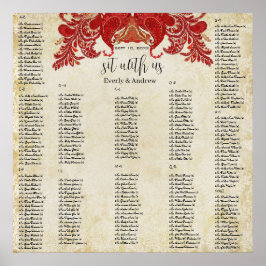 Póster Pavão Paisley - Use tamanho 35 x 35 (200 convidado