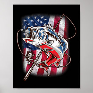 Poster Pavilhão Americano Shirt Vintage Usa B Pescadores