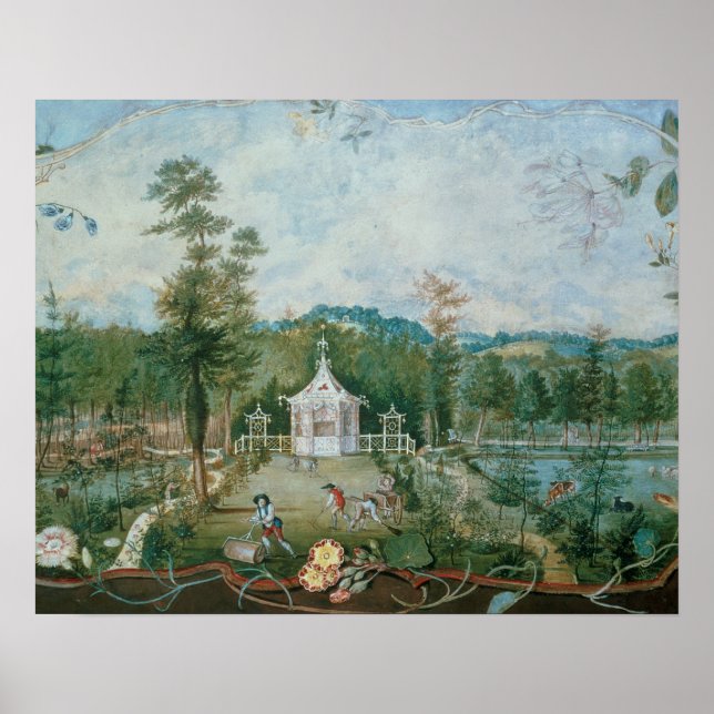 Poster Pavilhão Chinês em Jardim Inglês, século XVIII (Frente)