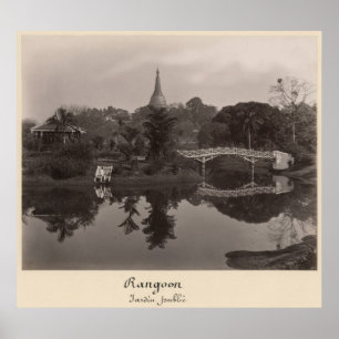 Póster Pavilhão da ilha no jardim de Cantanement