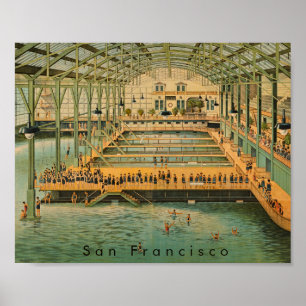 Poster Pavilhão das Termas de Sutro São Francisco 1885 Vi