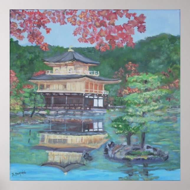 Póster Pavilhão ouro em Quioto (Frente)