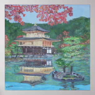 Póster Pavillion dourado em Kyoto