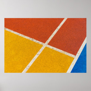 Poster Pavimento amarelo e laranja