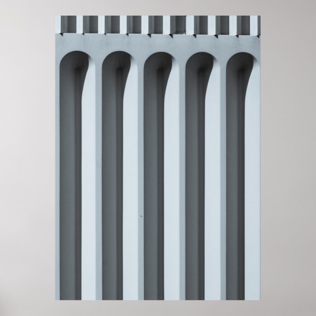 Poster Pavimento de betão branco (Frente)