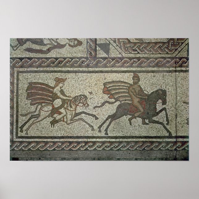 Poster Pavimento mosaico da vila romana em Low (Frente)