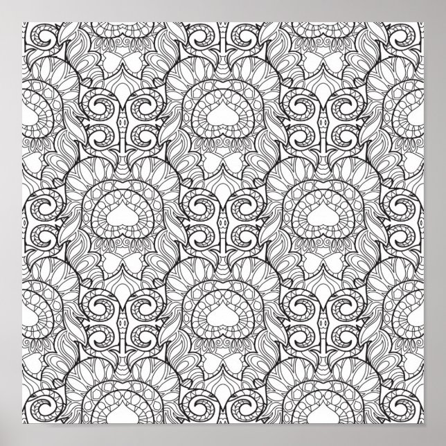 Póster Pavock Feather Doodle 2 (Frente)