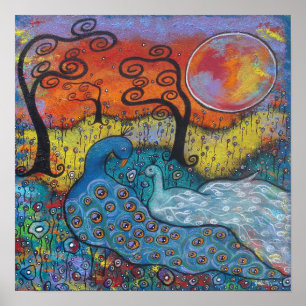 Póster Pavões Enchanted