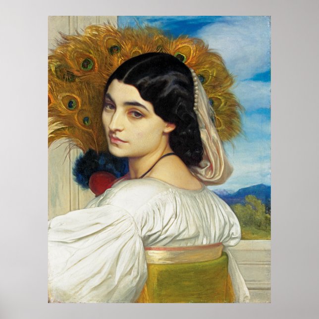 Poster Pavônia - Frederic Leighton (Frente)