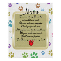 Paw imprime no meu memorial de poemas cardíacos