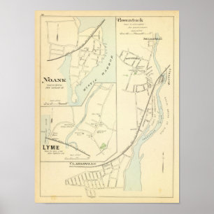 Póster Pawcatuck, Noank, Lyme