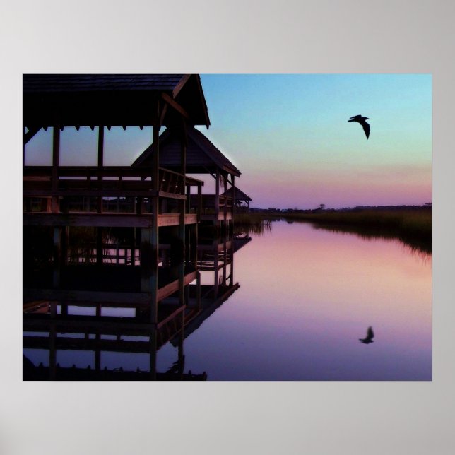 Poster Pawleys Island Creek Sunset (Frente)