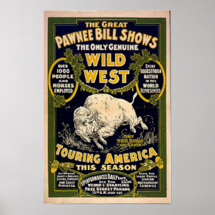 Póster Pawnee Bill Shows Wild West