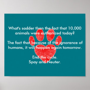 Poster Pawprint de paginação e neutro