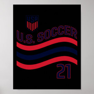 Poster Paxten Aaronson 21 Branco Usmnt Licença Oficial