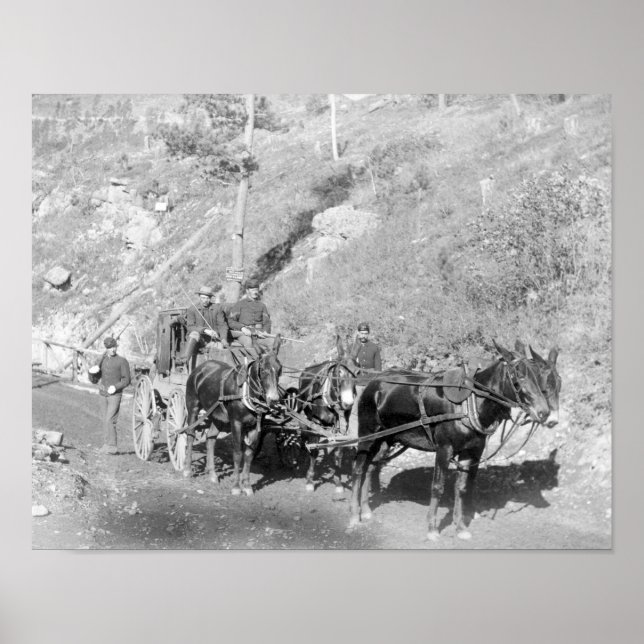 Póster Paymaster e Guardas dos EUA na estrada Deadwood (Frente)