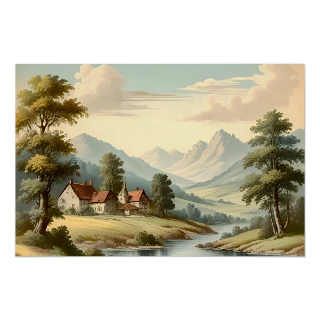 Póster Paysage alpin (Frente)