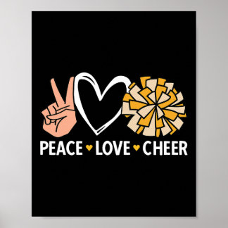Poster Paz Amor Alegria Mãe Cheerleading Cheerleader Mãe 