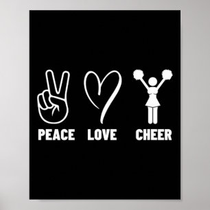 Poster Paz Amor Alegria Orgulhosa Líder de Torcida Femini