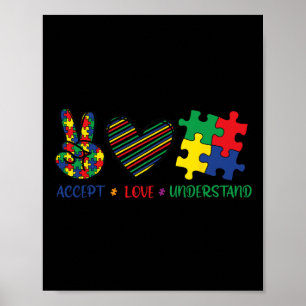 Poster Paz Amor Autismo Em Abril Usamos Azul Pelo Autismo