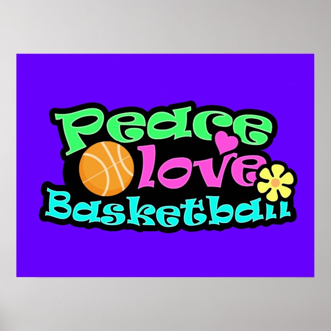 Poster Paz, Amor, Basquete; Retro (Frente)