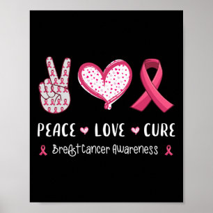 Poster Paz Amor Cura Cancer Sensibilização Mulheres Crian
