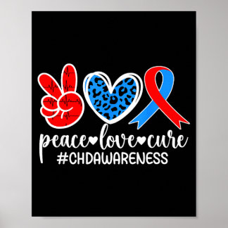 Poster Paz Amor Cura Chd Conscientização Chd Mãe De Um Gu
