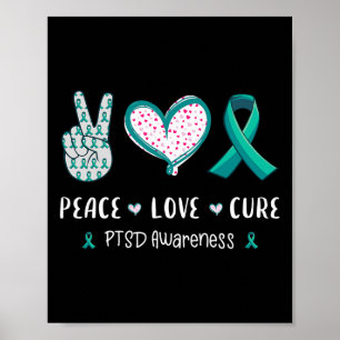 Poster Paz Amor Cura Ptsd Stress Disorder Homens