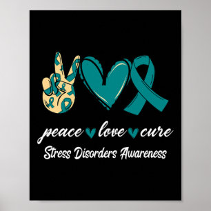 Poster Paz Amor Curto Distúrbios de Estresse Teto Fita Co