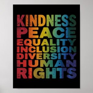 Poster Paz Amor Diversidade Inclusão Igualdade Black Hist