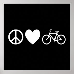 Póster Paz Amor e Bicicletas