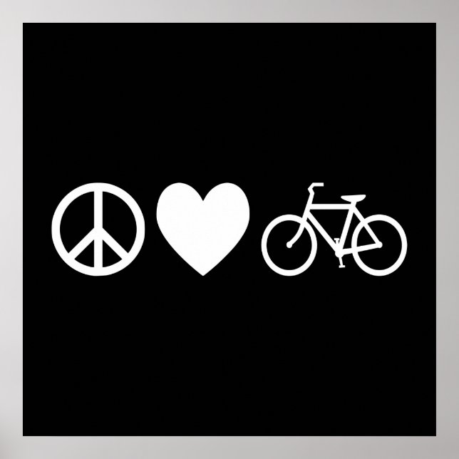 Póster Paz Amor e Bicicletas (Frente)