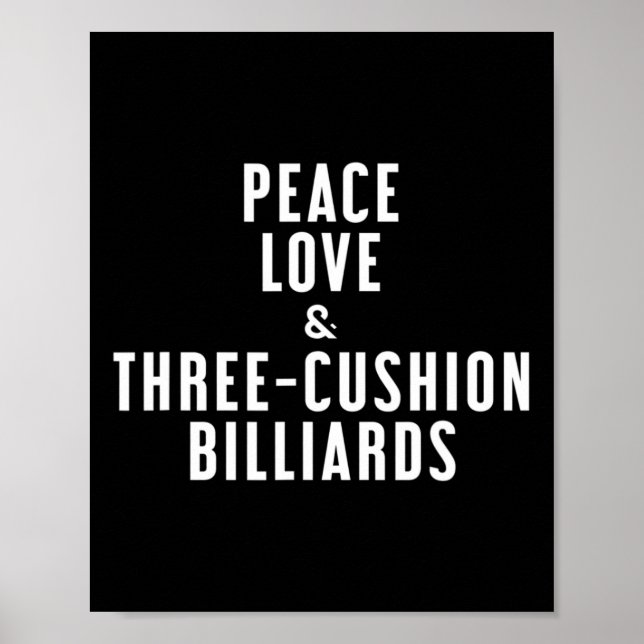 Poster Paz, Amor e Bilhares Três Almofadas (Frente)
