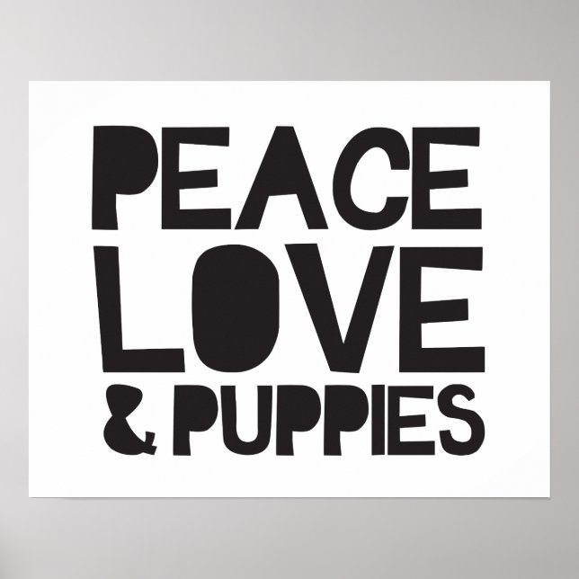 Póster Paz Amor e Cuppies (Frente)