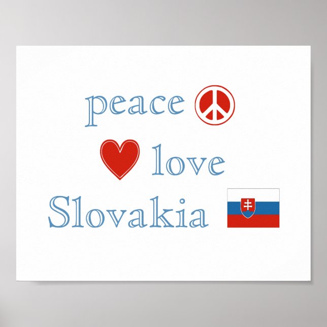 Póster Paz, Amor e Eslováquia (Frente)