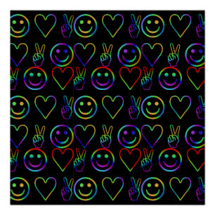 PÓSTER PAZ, AMOR E FELICIDADE