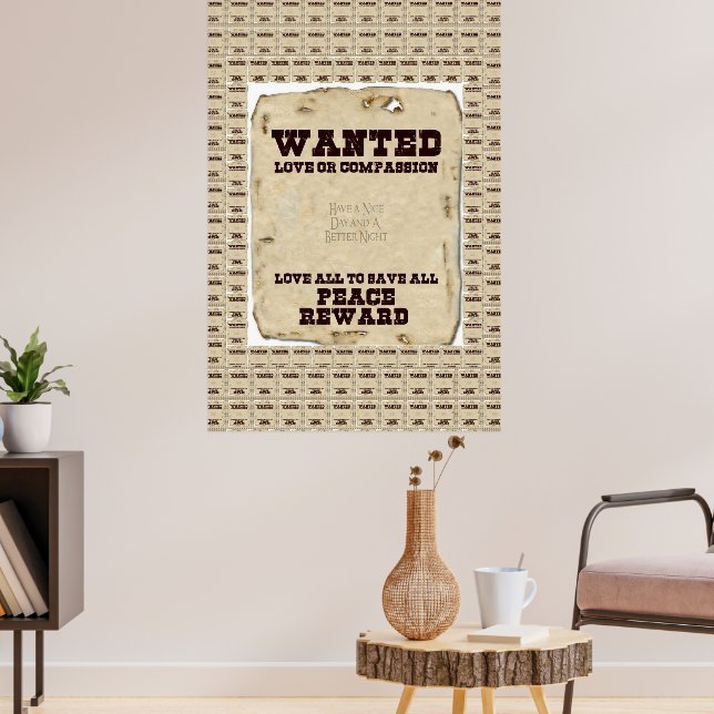 Poster Paz, amor e unidade (Sala de Estar 3)