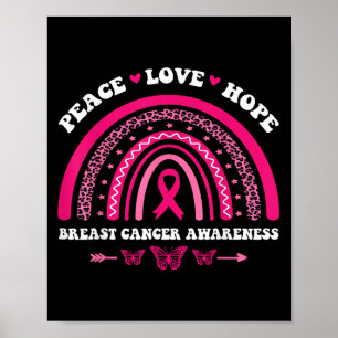 Poster Paz Amor Esperança Cancer Arco-Íris Emocional Pi