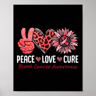 Poster Paz Amor Esperança Cancer Sanguíneo Sensibilização