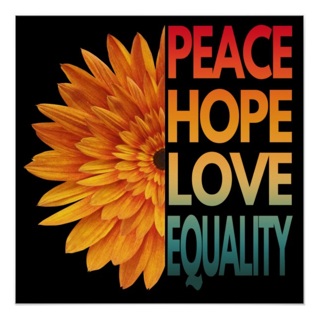 PÓSTER PAZ AMOR ESPERANÇA IGUALDADE (Frente)