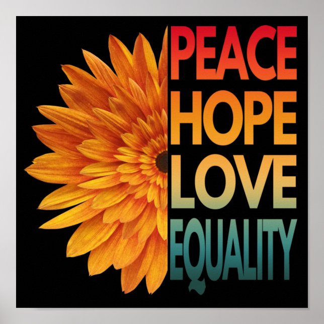 POSTER PAZ AMOR ESPERANÇA IGUALDADE (Frente)