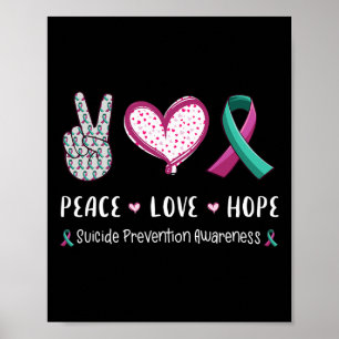 Poster Paz Amor Esperança Prevenção Suicídio Homens W