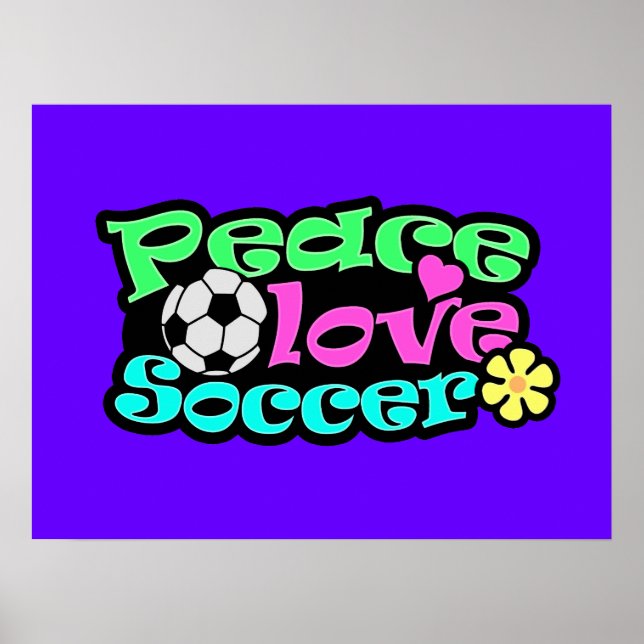 Póster Paz, Amor, Futebol; Retro (Frente)