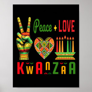 Poster Paz Amor Patrimônio Africano Kwanzaa Arte 1